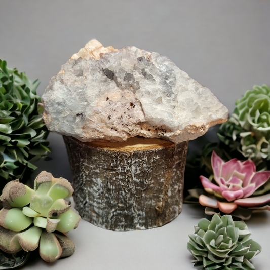 Rohkristall Achat mit Kalkstein