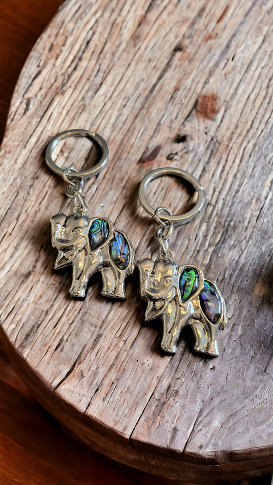 Elefant Schlüsselanhänger mit Pauamuschel